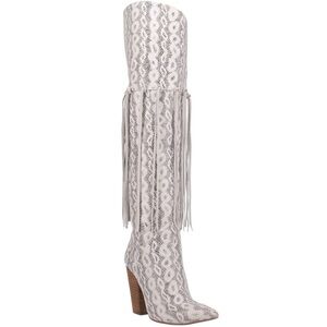 DINGO WOMEN'S KITTY KAT SNAKE PRINT FRINGE TALL WESTERN BOOT-retails $300
Sz 9.5